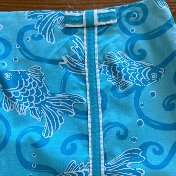 Lilly Pulitzer Blue Fish Print Mini Skirt - Picture 5 of 11